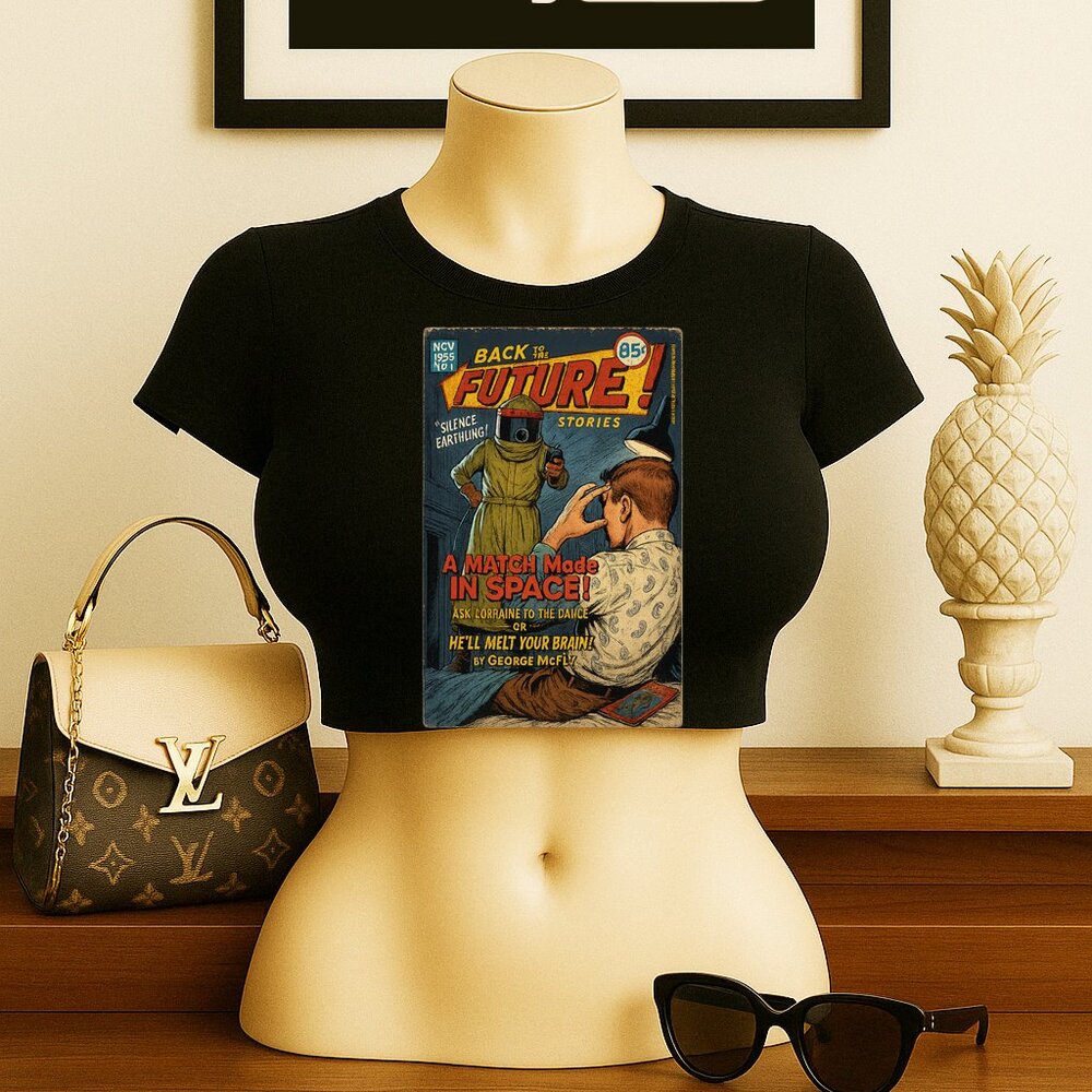 Back to The Future Stories A Match Made in Space McFly Comic Graphic Tee Shirt - Picture 3 of 4